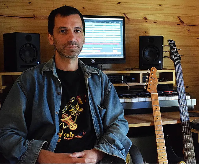 Damián Calle en su estudio